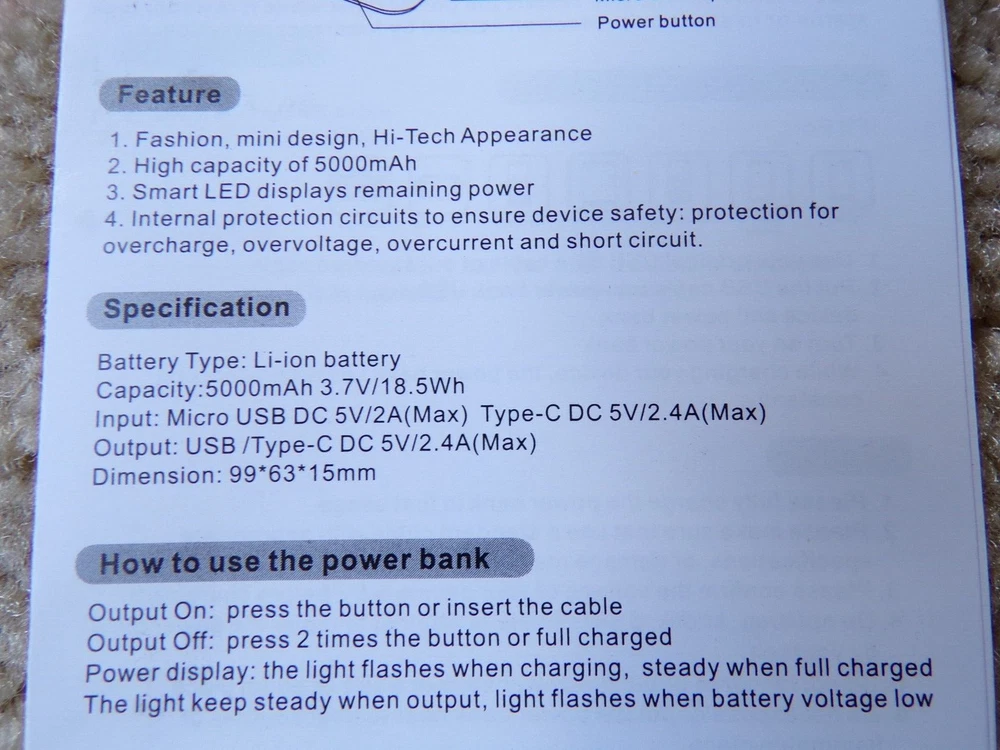 Portable 5000mAh K3b4 Power Bank for On-the-Go Charging Portable 5000mAh K3b4 Power Bank for On-the-Go Charging