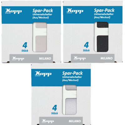 Kopp Profi-Pack 4 Universalschalter Milano Elektro Installation Schalter
