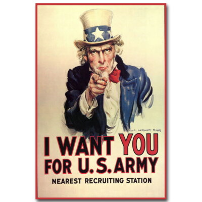 74920 Uncle Sam Want You Comic Character Funny Wall Wall Print Poster US