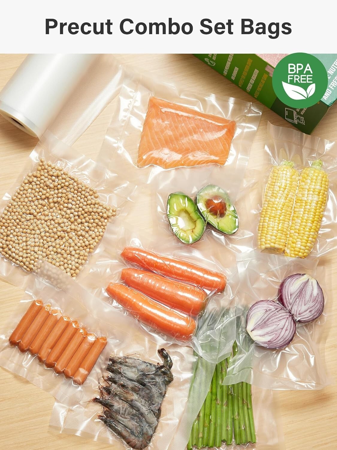 Vacuum Sealer Bags 8x50 Rolls 2 pack for Food Saver Seal a Meal Weston