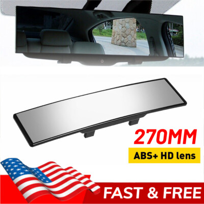 Universal Car Rear View Wide Angle Convex Panoramic Rearview Mirror Click On USA