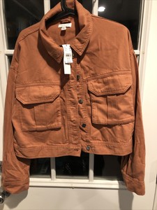 orange denim jacket topshop