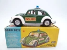 VINTAGE CORGI TOYS 492 VOLKSWAGEN BEETLE EURO POLICE CAR IN ORIGINAL BOX 1966