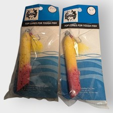 2 Atom Top Lure for Tough Fish 58SSF Swingin' Swiper 1 oz Hi-Impact YELLOW  NOS