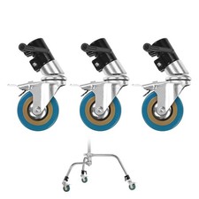 Heavy Duty C Stand Swivel Casters Set 0.98inch/25mm, Light Stand Wheels with ...