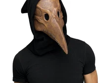 Plague Doctor Mask Steampunk Halloween Costume Long Nose Bird Beak Adult Brown