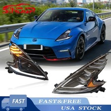SINDAR LED Headlight For Nissan 370Z Z34 2009-2021 DRL Turn Signal Front Lamp