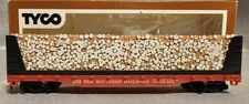 TYCO HO Scale Southern Railroad 50' Bulkhead Pulpwood Flat Car 4365 334-A