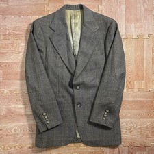 Chaps Ralph Lauren Vintage Glen Plaid Virgin Wool Blazer Sport Coat Union Made