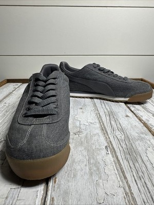 Puma Roma Retro Men s 9.5 Gray Classic Low Top Sneakers