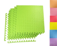24 Sq Ft. Puzzle Exercise Mat with EVA Foam Interlocking Tiles Mat -Pack of 6