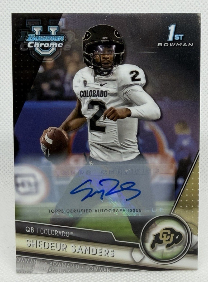 2023 Bowman U Chrome Shedeur Sanders 1st Bowman AUTO Colorado BUFFS 🔥 RC