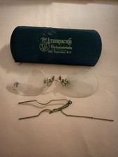 Antique Gold Wire Rim Glasses-The LiederbachCo,NY-w/Case