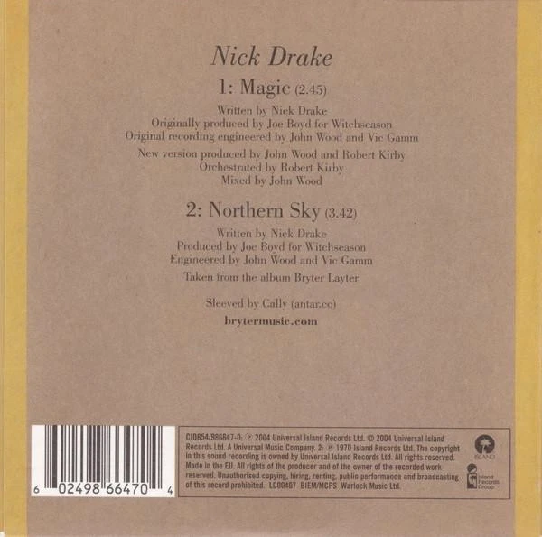 Nick Drake Magic CD UK Island 2004 In Kartenhülle CID854 - Bild 2 von 3