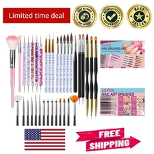 Nail Art Design Essentials: 35-Piece Tool Set with Brushes, Dotting & Dust Brush