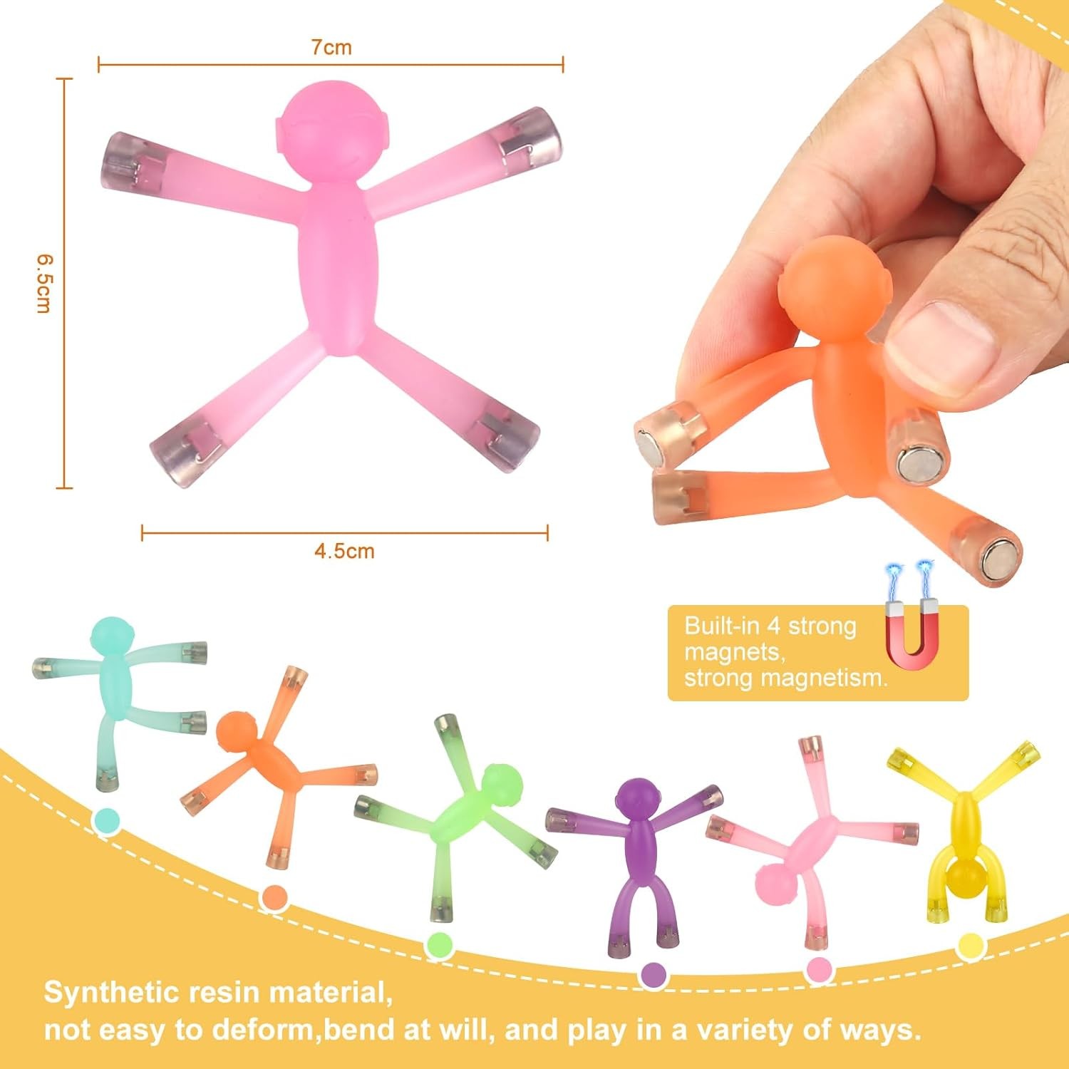 6pcs Magnetic Toys,People Figures for Kids, Adults Kids Gifts, Magnetic Men for 