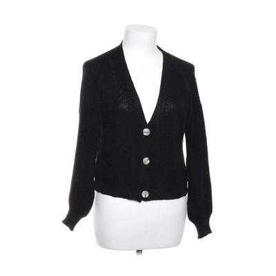 Anna Dani, Strickjacke, Damen, Größe: L, Schwarz, Fischgräte, Rippenstrick #4kt