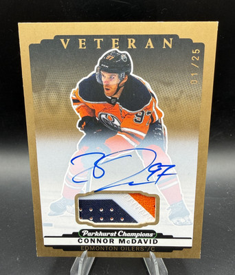 Connor McDavid 23-23 Parkhurst 3 COLOR Patch Auto #190 01/25  1st First Print 