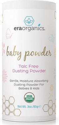 Era Organics Talc-Free Organic Baby Powder - USDA 3 Ounce (Pack of 1) 