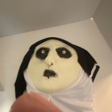 Horror Nun Latex Full Face Mask Full Mask Halloween Black White One Size