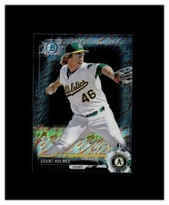 2017 Bowman Chrome Mini Prospects Black Shimmer Refractor Grant Holmes /100