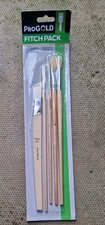 ProGOLD Fitch Pack Pure Bristle Brush Set Painter Decorators Hobby Arts & Craft
