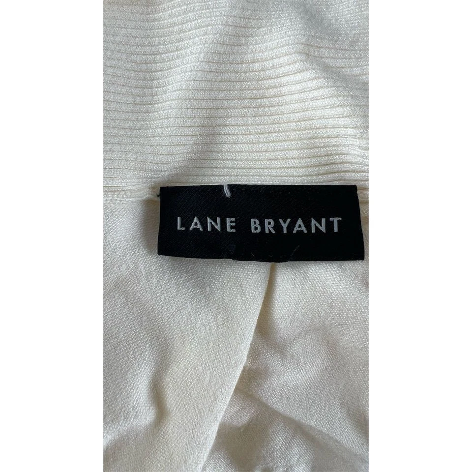 Cárdigan suéter para mujer Lane Bryant marfil frente abierto talla L ligero Foto 4 de 4