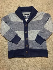 OshKosh B  gosh Boys Button Front Preppy Style Knitted Cozy Sweater Size 4