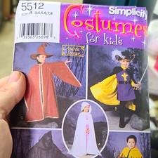 Simplicity Unisex Kids Costume Sewing Pattern 5512 Size 3-8Uncut