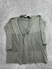 Lululemon Sit In Lotus Wrap II Cardigan Sweater Women 6 Gray Wool Open Front