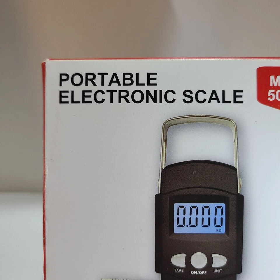 Báscula digital de bolsillo colgante de precisión máxima 110 lb / 50 kg, cinta métrica, regla Foto 3 de 4