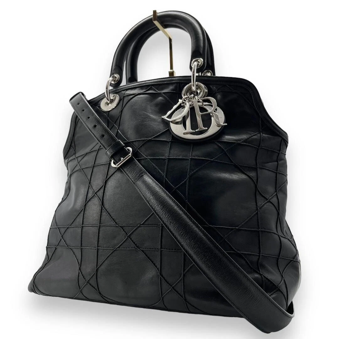 Sac bandoulière Christian Dior Granville 2WAY Cannage 8,2 x 12,5 x 5,5 pouces