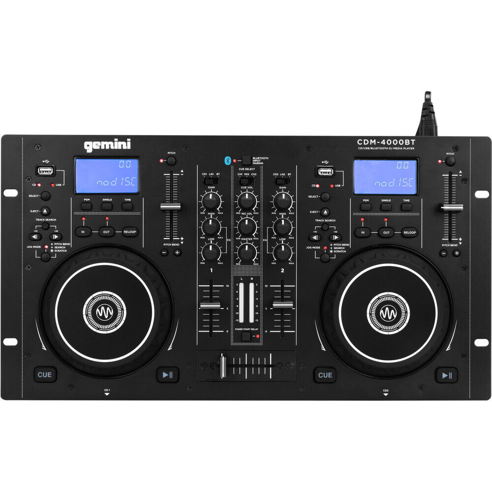 Gemini CDM-4000BT Dual DJ CD/USB Media Player with Bluetooth +
