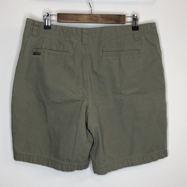 Mens Columbia Shorts Khaki Canvas Pockets Hiking Cotton Sz 14 9L eBay