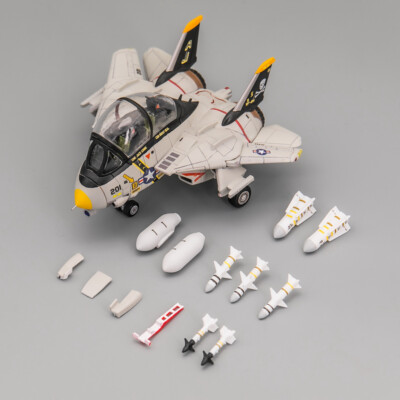 3D Printed F-14A Naval Fighter Aircraft Cute Version tatic white Models  kit 