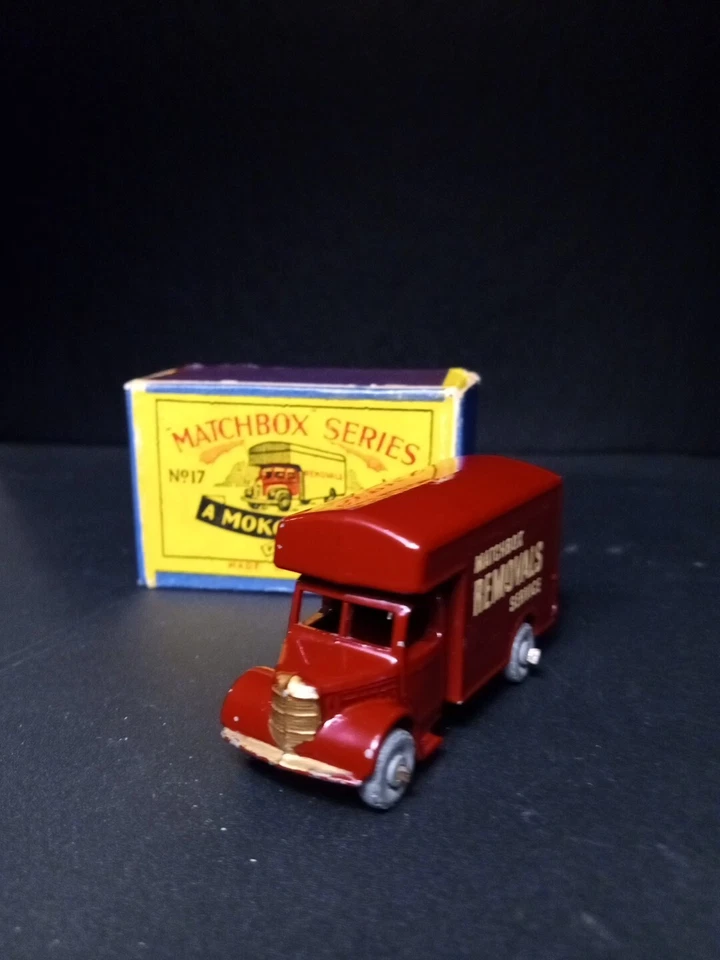 Matchbox Moko #17a Bedford Removal Van Maroon 1955 VN/MINT In Solid Orig B1 Box - Image 4 of 4