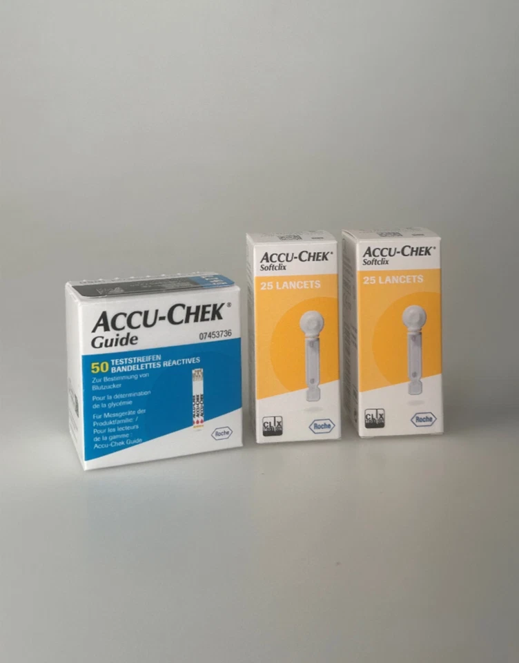 ACCU-CHEK Accu Chek Guide Teststreifen 50 Stk + Accu Chek Softclix Lanzetten 50 Stk