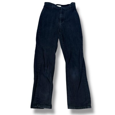 Reformation Vicki Jeans Women s 26 Black Denim Cotton Dark Wash Straight Leg