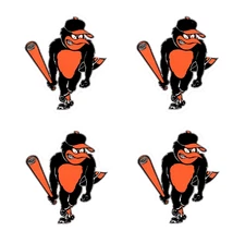 (4) Baltimore Orioles MLB Decals Stickers *Free Shipping