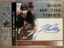 NICK SCHMALTZ 2022-23 SP AUTHENTIC HOCKEY SIGN OF THE TIMES AUTO #RSOTT-NS