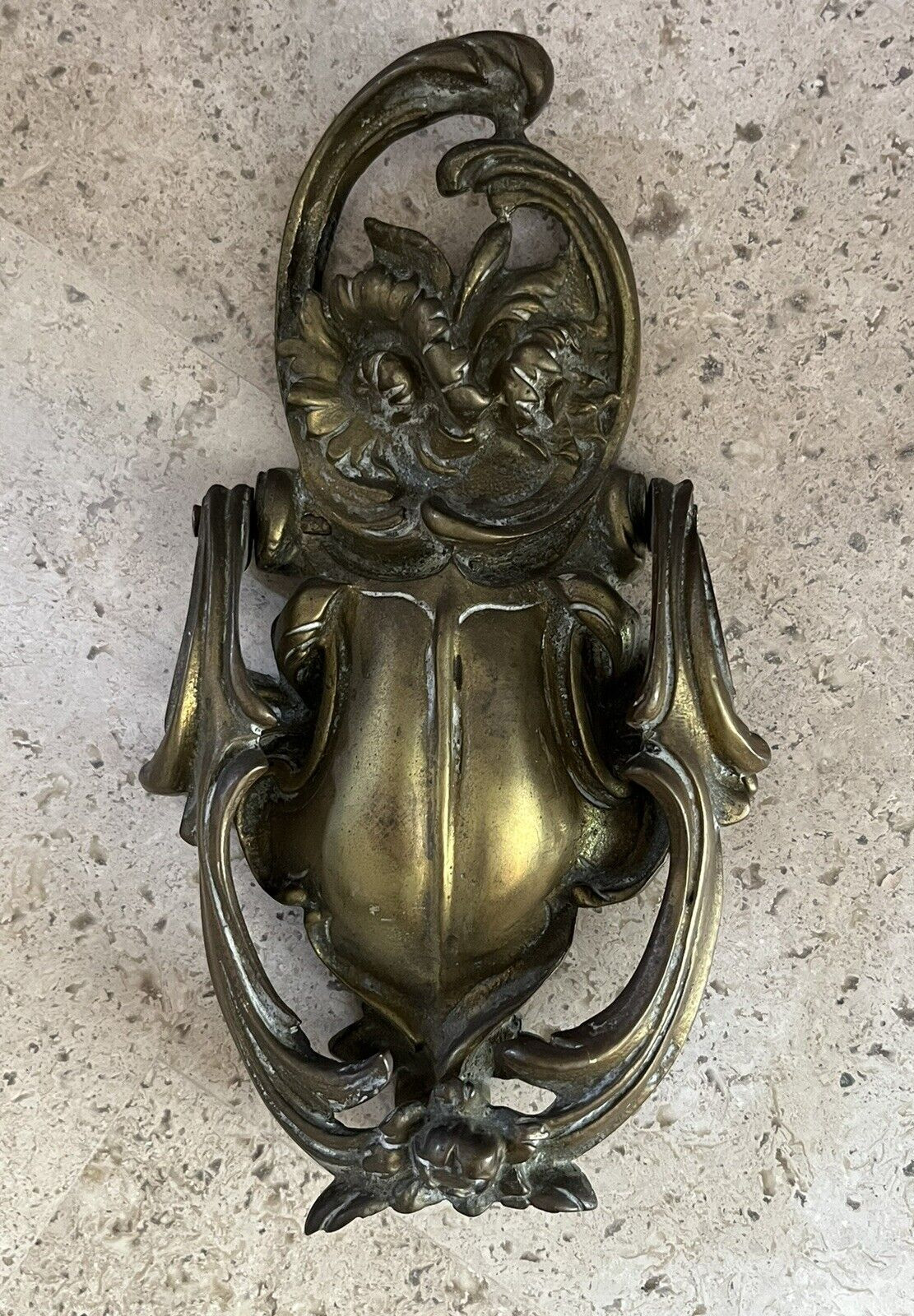 LARGE ANTIQUE c.1898 ART NOUVEAU NEW ORLEANS ARCHITECTURAL SALVAGE DOORKNOCKER