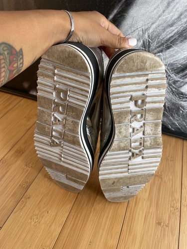 Sneakers Vintage Archivio Prada in pelle argento - Foto 6 di 6