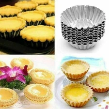 10PCS cookies tin mini tart tins tart shell molds Egg Tart Molds Anti Stick