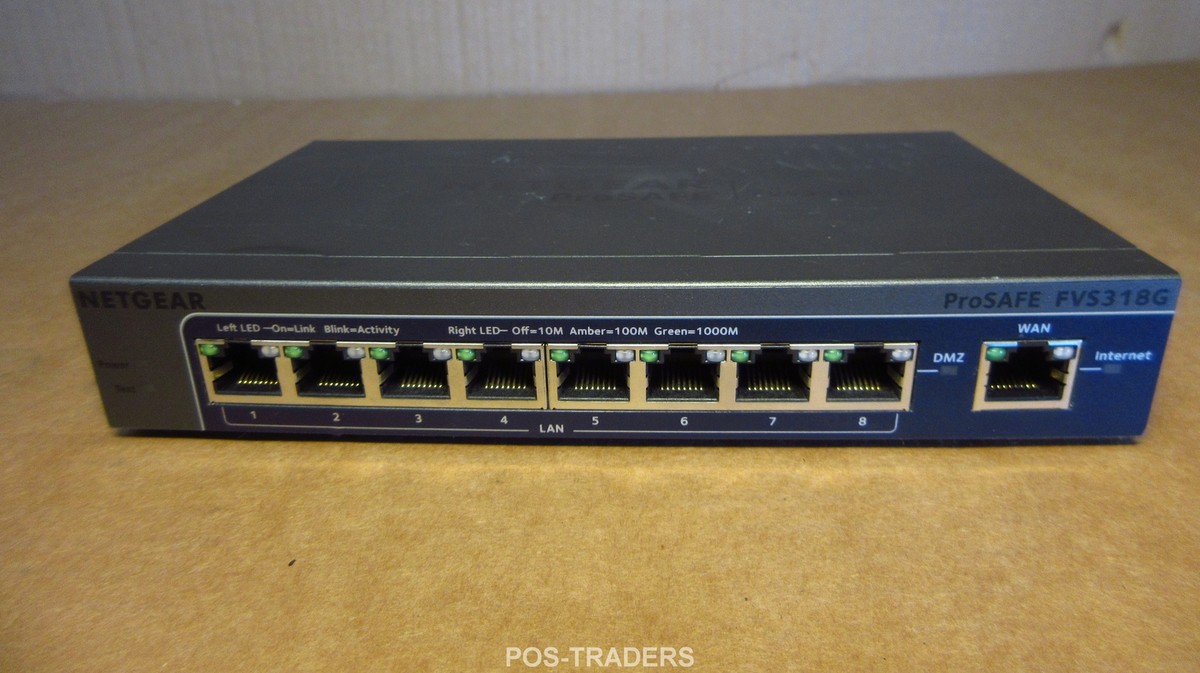 NETGEAR ProSafe FVS318G V2 Gigabit 8-port VPN Firewall NETGEAR ProSafe FVS318G V2 Gigabit 8-port VPN Firewall
