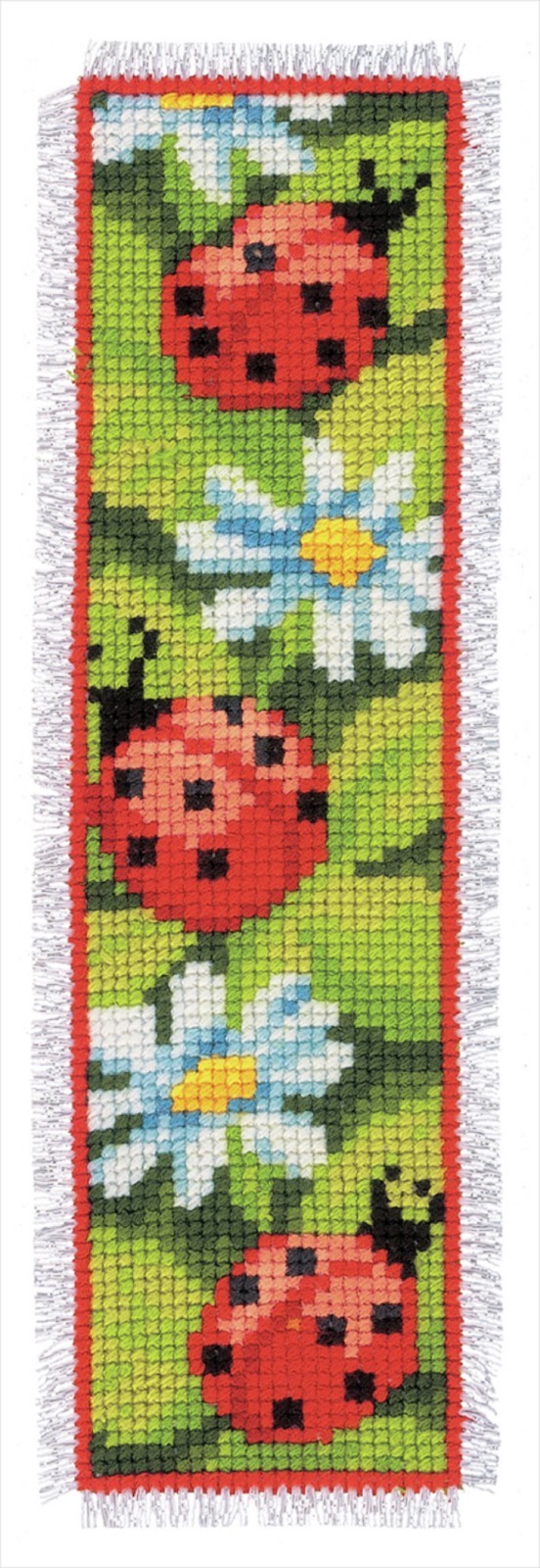 Vervaco Ladybirds Counted Cross Stitch Bookmark Kit