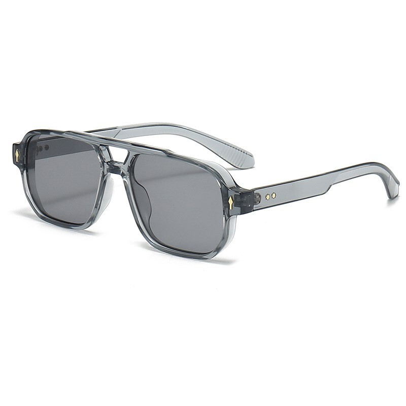 Gray Sports Sunglasses Grey Rivet Metal Frame Large Square Gold Frame Amazon.com: Gtand Oversized Square Aviator Sunglasses For  main image 3