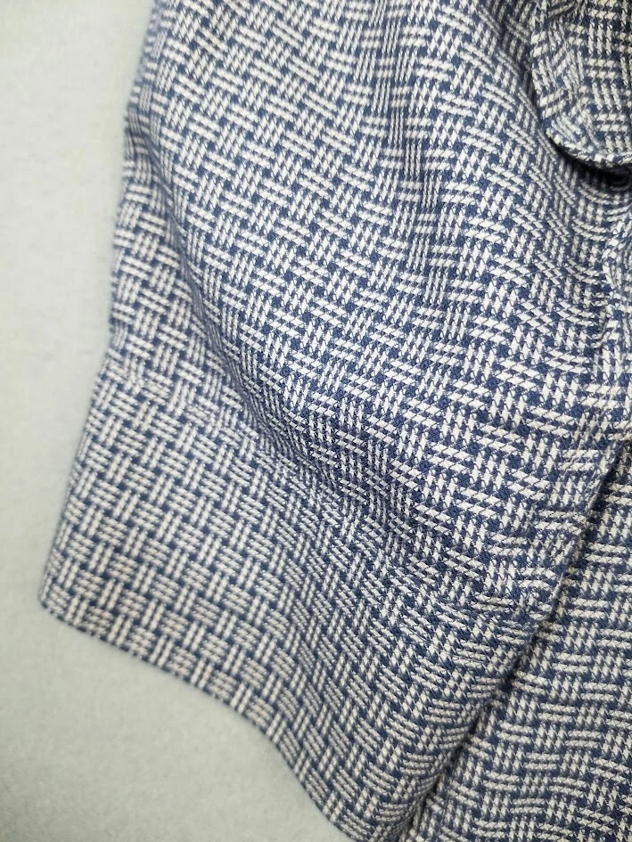 Camisa Greg Norman Hombres L Abotonada Manga Larga Rayón Golf Trabajo Y2K Cuadros Foto 2 de 4