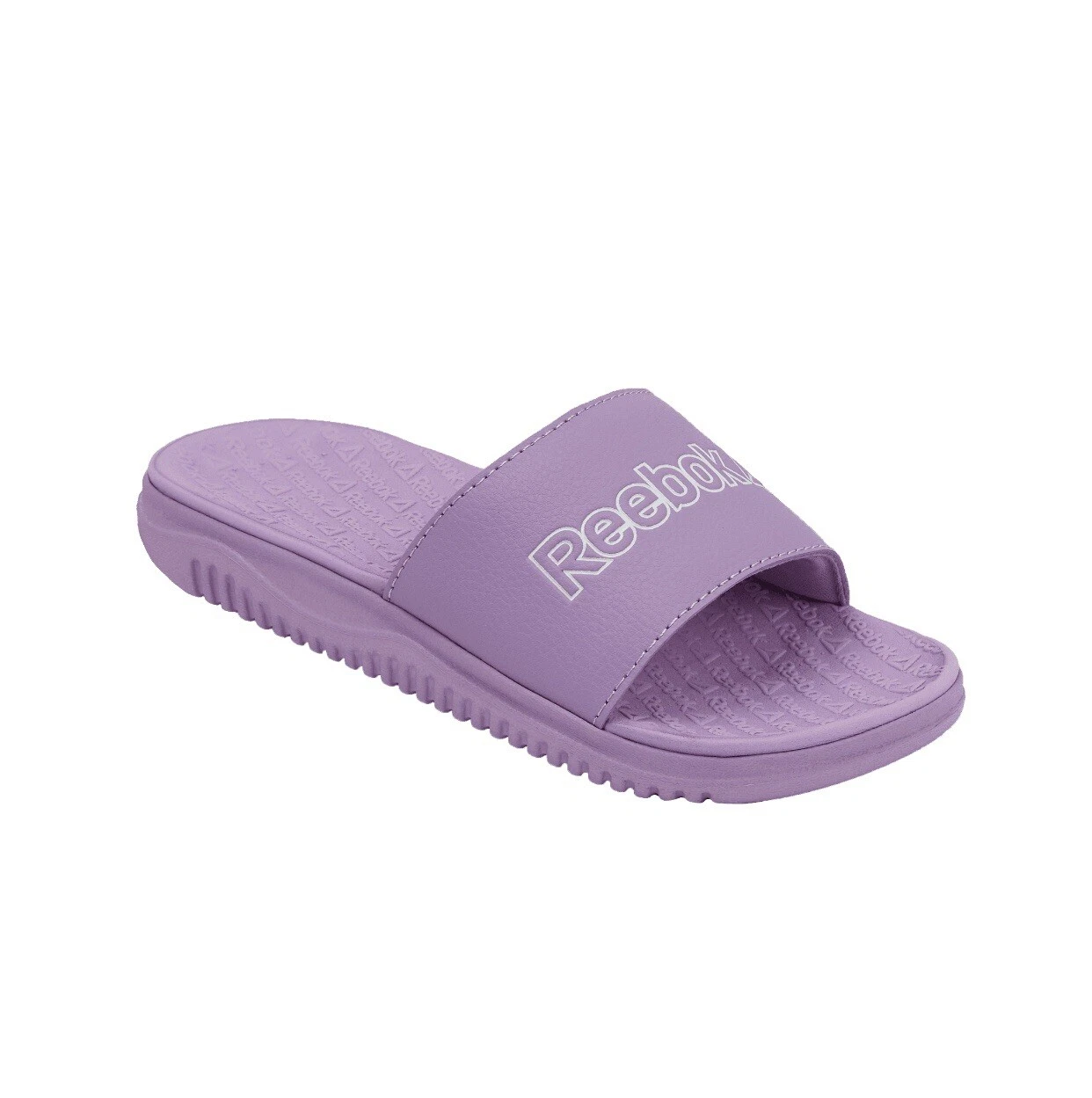 Sandalo infradito Reebok viola doppia densità slides taglia 13 leggero nuovo con etichette