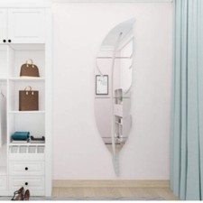 10 Pieces Acrylic Mirror Wall Leaf 3d Wall Sticker Set 3D DIY Decor Art Design