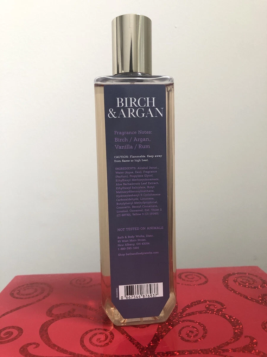 Bath Body Works BIRCH ARGAN Fragrance Spray 8 oz RARE Retired